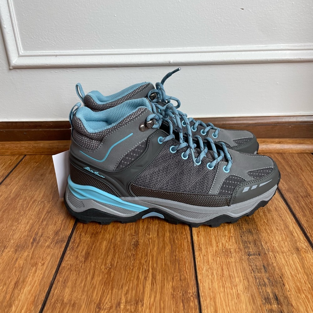 Blue and Grey Eddie Bauer Hiking Boots